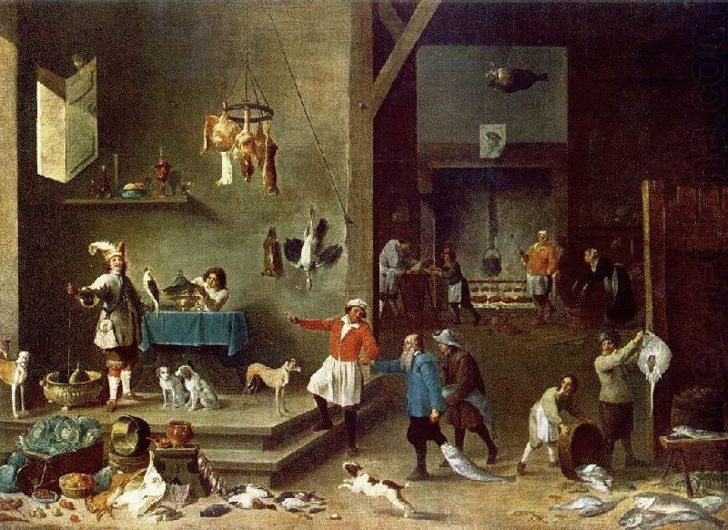 TENIERS, David the Younger The Kitchen t china oil painting image